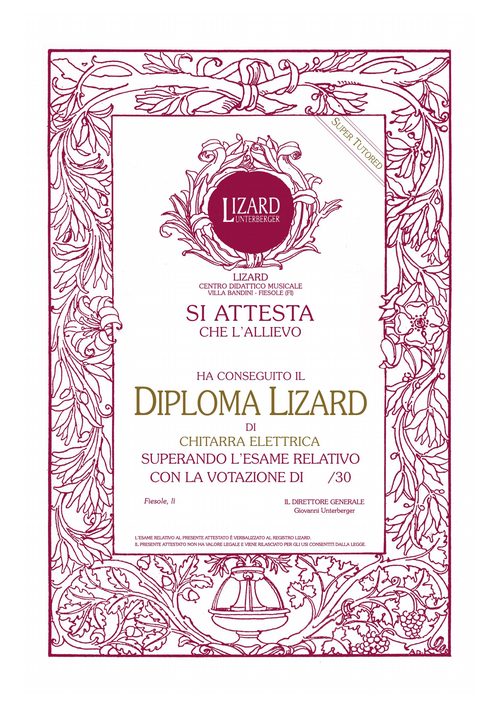 LIZARD 毕业证书